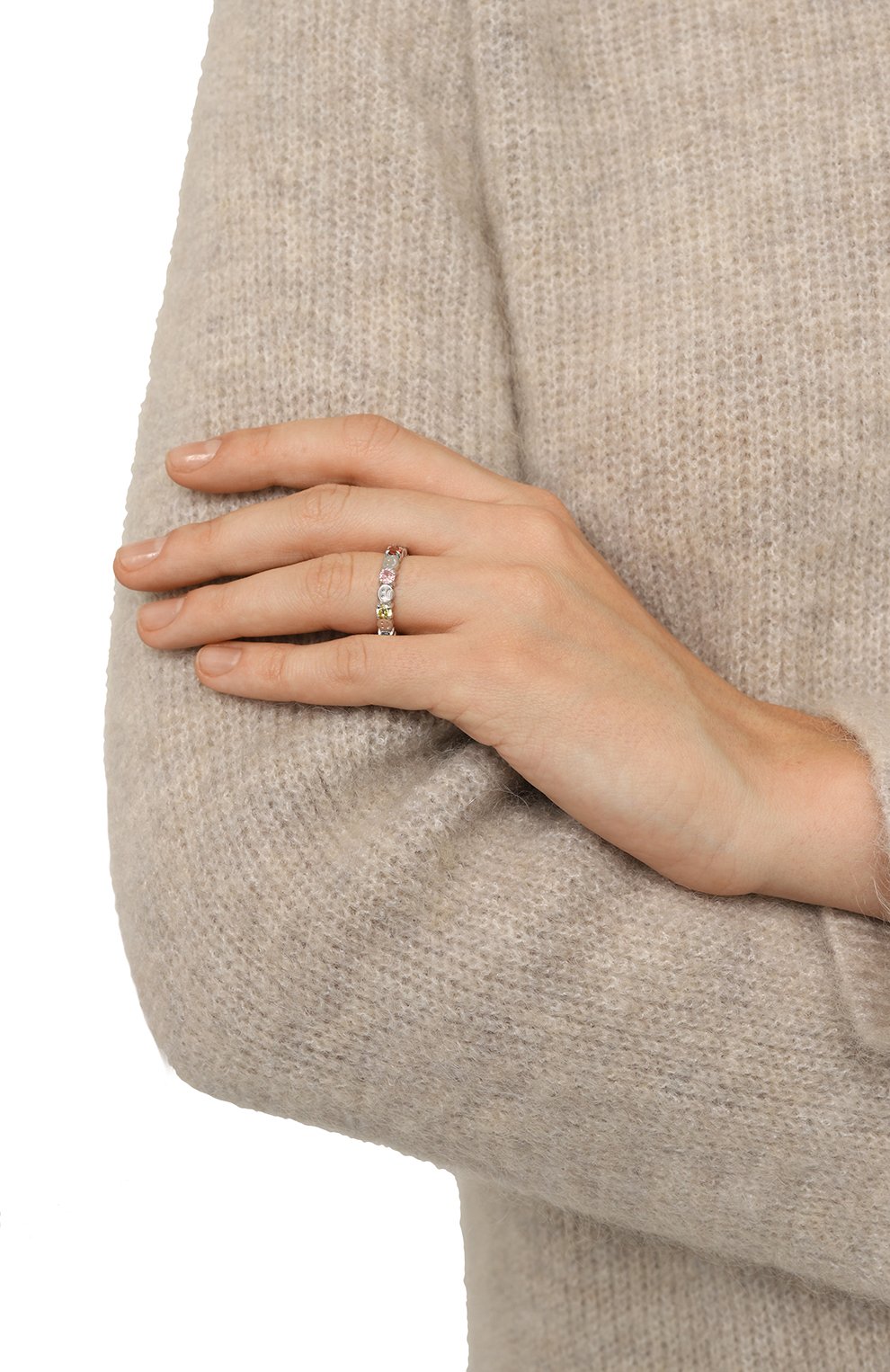 Кольцо smile LEVASHOVAELAGINA разноцветного цвета по цене 14200 руб., арт. smile/r, фото 2 Кольцо smile LEVASHOVAELAGINA, арт. smile/r, фото 2