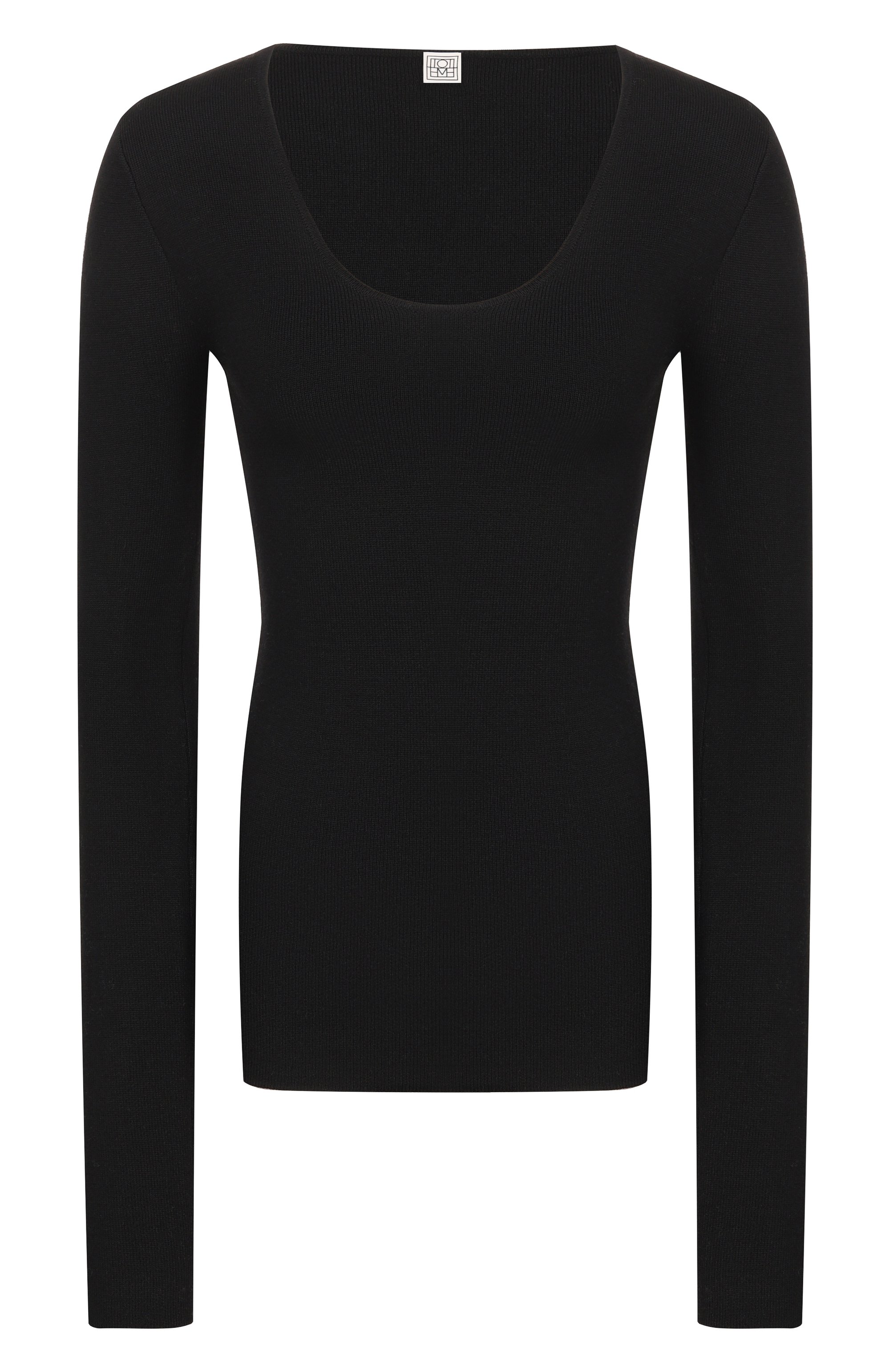 Шерстяной пуловер TOTEME черного цвета по цене 67650 руб., арт. 254-WRT0571-YA0128, фото 1 Шерстяной пуловер TOTEME, арт. 254-WRT0571-YA0128, фото 1