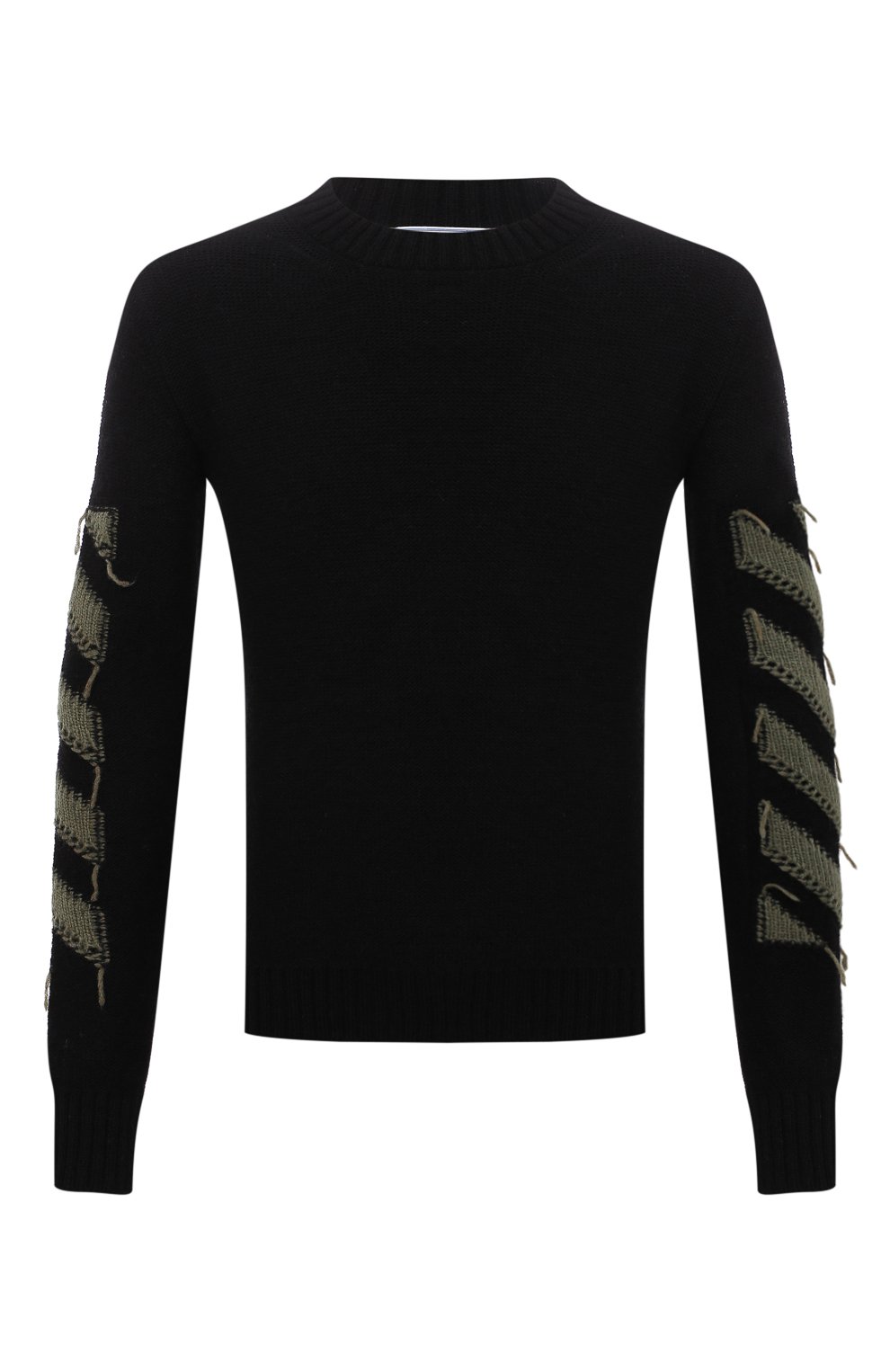 Свитер OFF-WHITE черного цвета по цене 69950 руб., арт. 0MHE088F21KNI001, фото 1 Свитер OFF-WHITE, арт. 0MHE088F21KNI001, фото 1