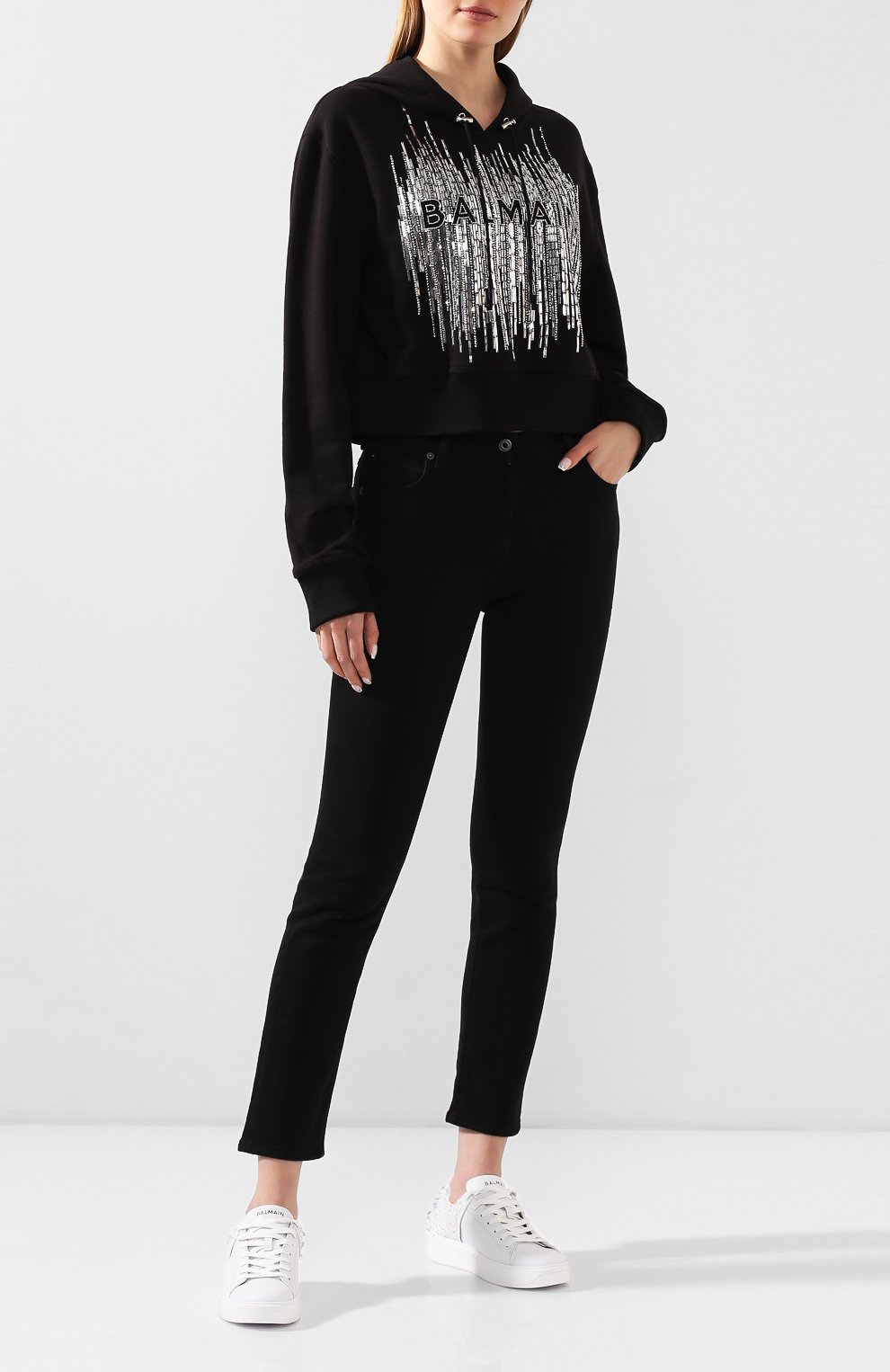 Хлопковое худи BALMAIN, арт. TF03990/P040, фото 2