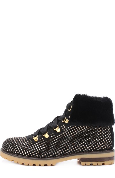 Ботинки со стразами и отделкой MONNALISA, арт. 8C0006M, фото 2