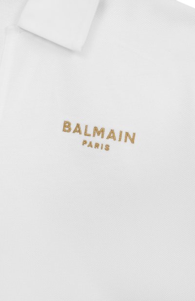 Хлопковое поло BALMAIN белого цвета по цене 24050 руб., арт. BY8B31, фото 3 Хлопковое поло BALMAIN, арт. BY8B31, фото 3