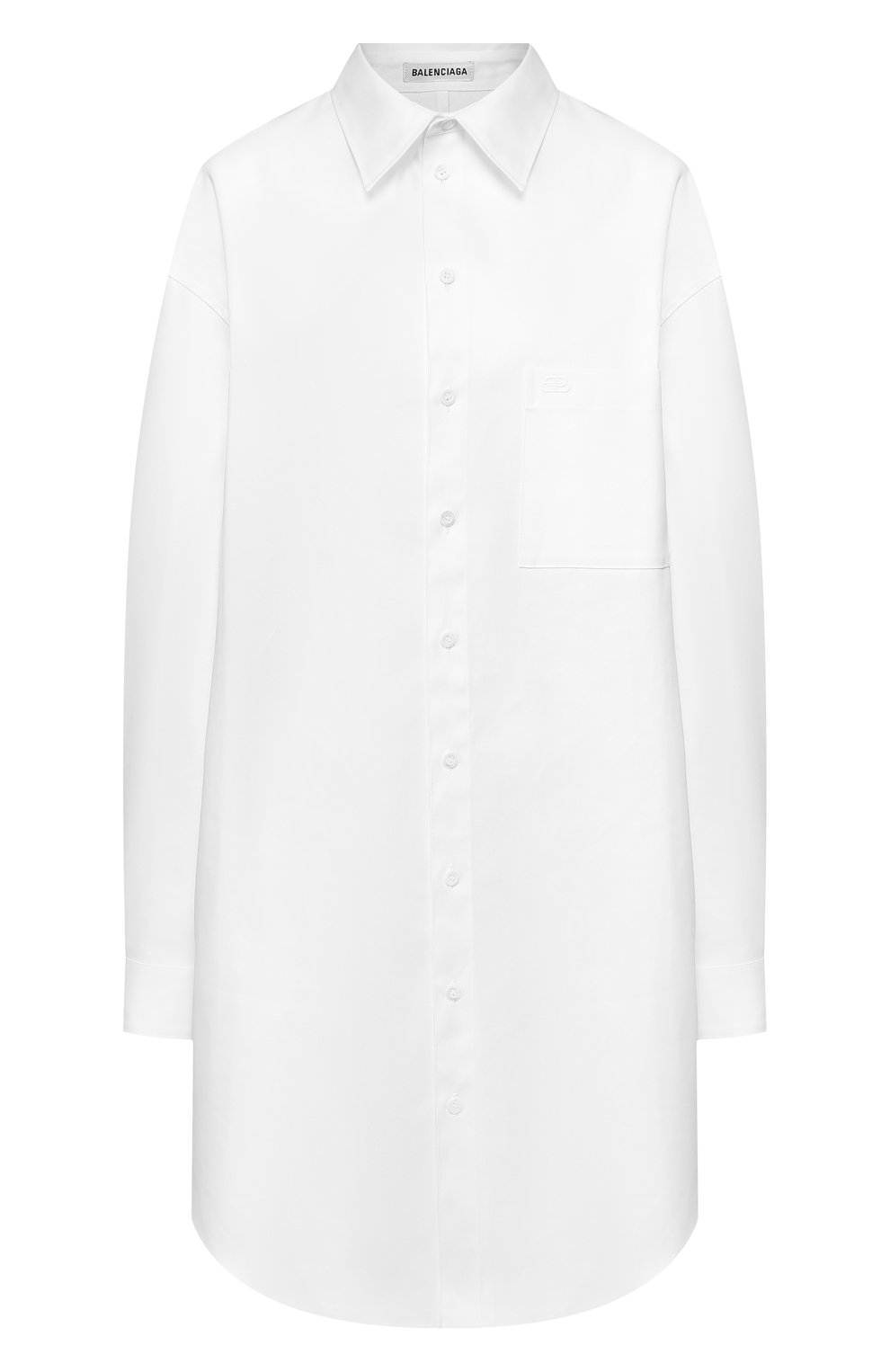 Хлопковое платье BALENCIAGA белого цвета по цене 78600 руб., арт. 583524/TEP11, фото 1 Хлопковое платье BALENCIAGA, арт. 583524/TEP11, фото 1