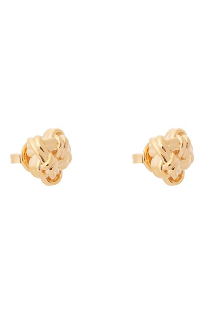 Серьги BOTTEGA VENETA золотого цвета по цене 77350 руб., арт. 865799/VAHU0, фото 3 Серьги BOTTEGA VENETA, арт. 865799/VAHU0, фото 3