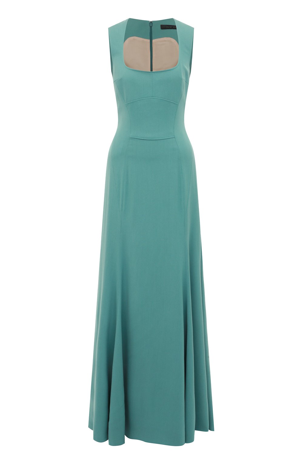 Платье из вискозы и шерсти ELIE SAAB бирюзового цвета по цене 291000 руб., арт. 5690, фото 1 Платье из вискозы и шерсти ELIE SAAB, арт. 5690, фото 1