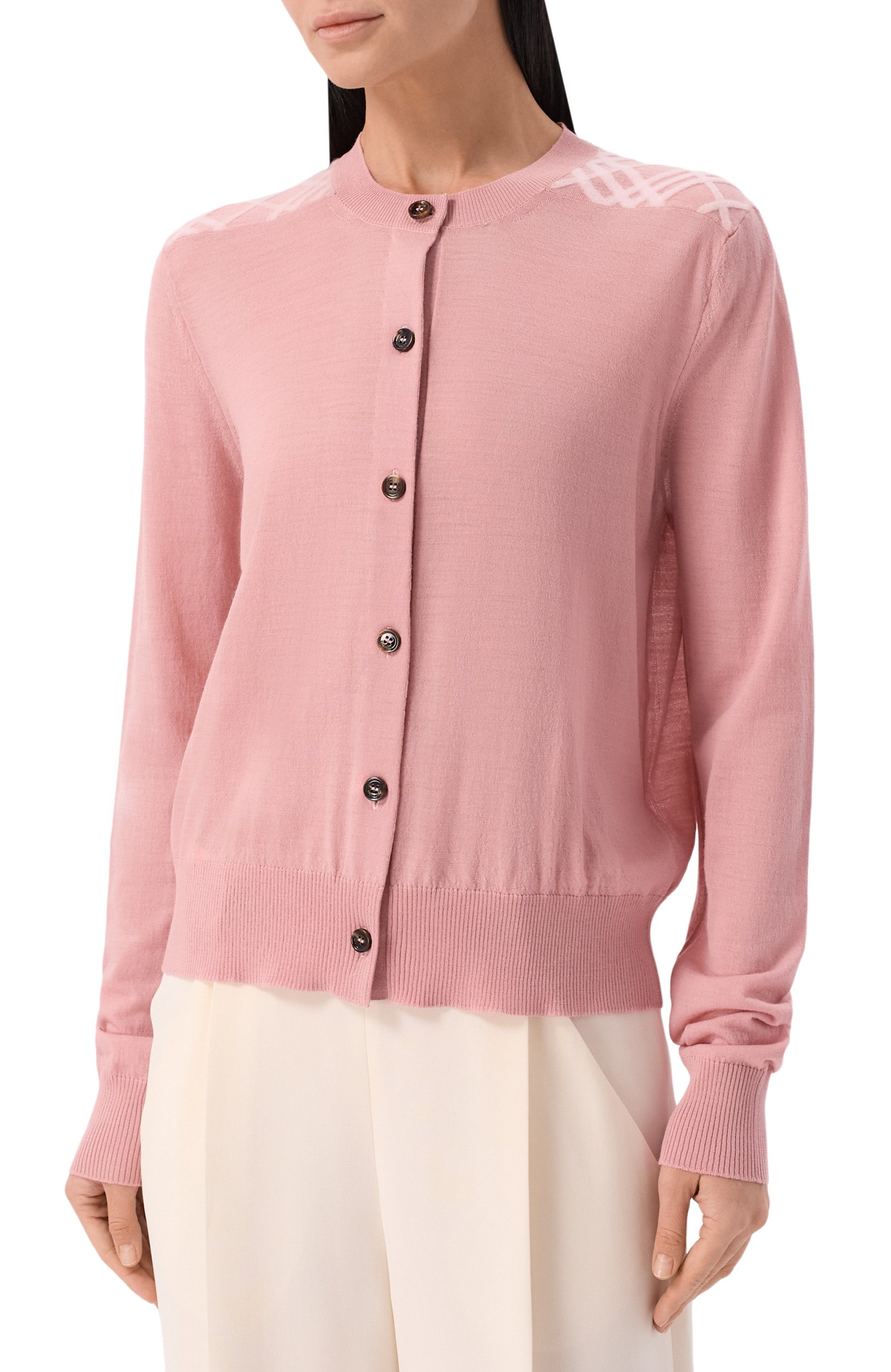 Кардиган из шерсти и шелка BURBERRY, арт. 8130170, фото 3