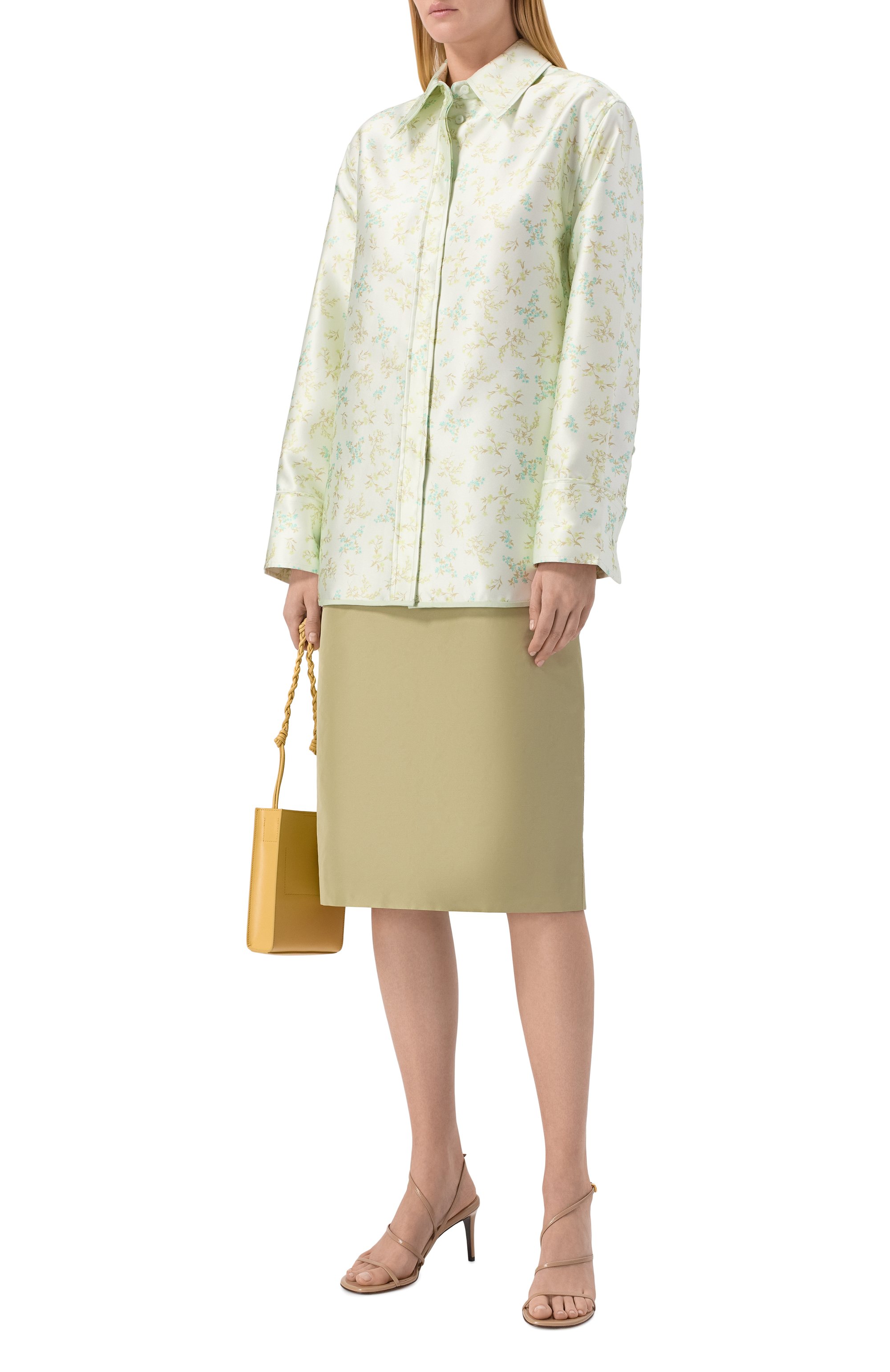 Юбка JIL SANDER зеленого цвета по цене 113500 руб., арт. J03MA0302/J70221, фото 2 Юбка JIL SANDER, арт. J03MA0302/J70221, фото 2