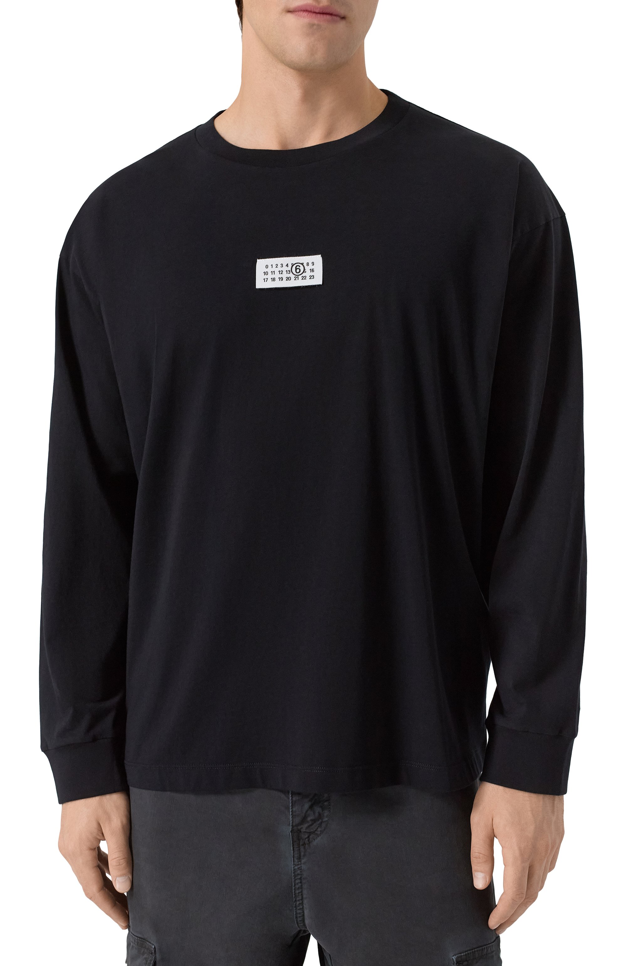 Хлопковый лонгслив MM6, арт. SH0GC0034/S24312, фото 3