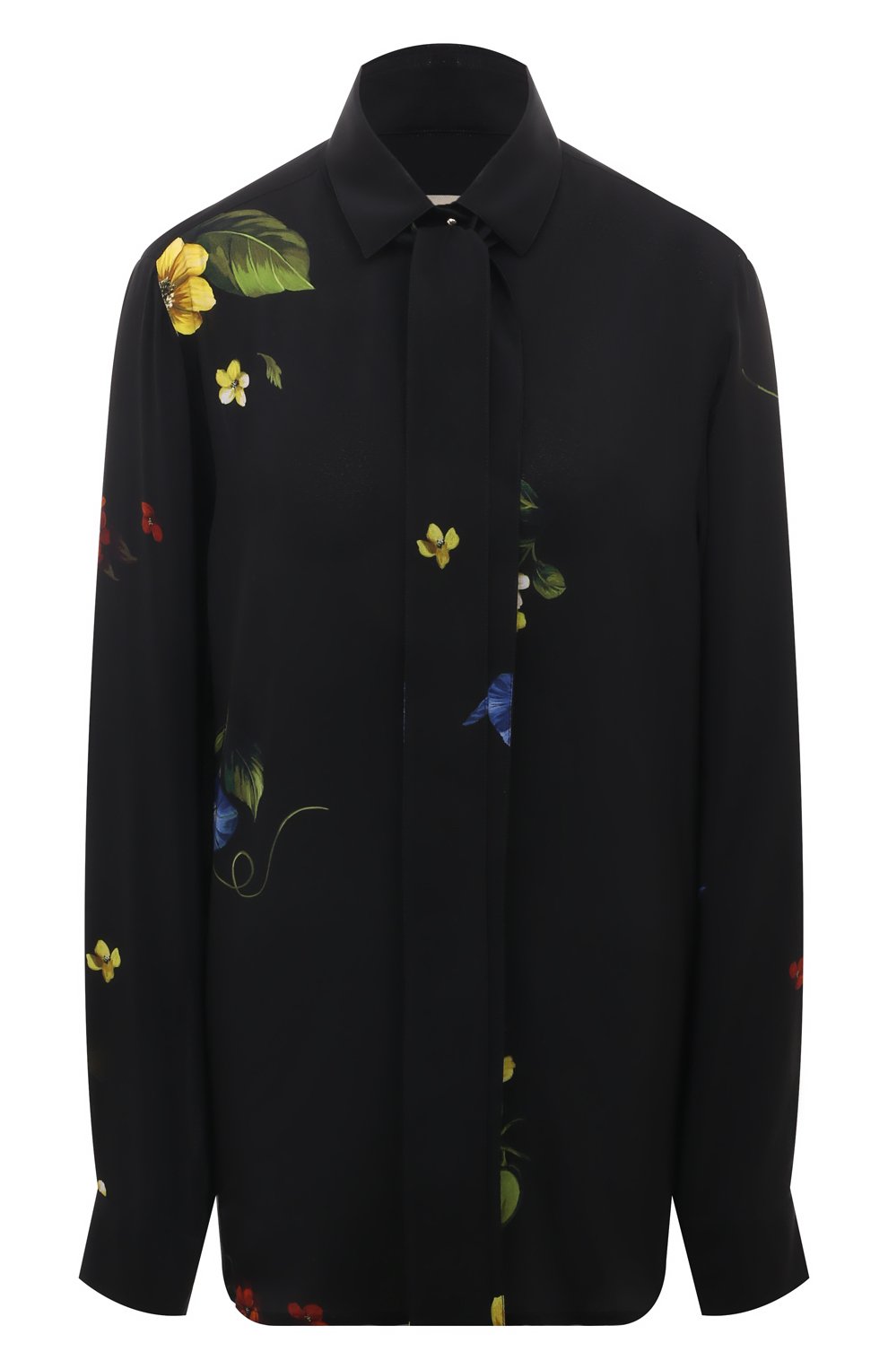 Атласная блузка ELIE SAAB черного цвета по цене 178000 руб., арт. 15689, фото 1 Атласная блузка ELIE SAAB, арт. 15689, фото 1