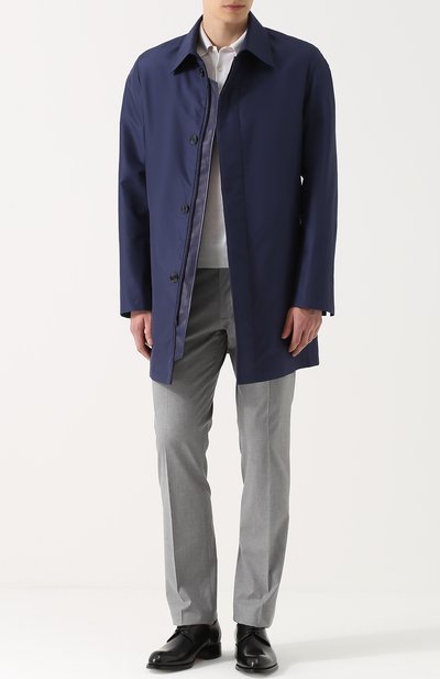 Шелковый плащ ZILLI синего цвета по цене 1070000 руб., арт. A0TIMB-03007/0000, фото 2 Шелковый плащ ZILLI, арт. A0TIMB-03007/0000, фото 2