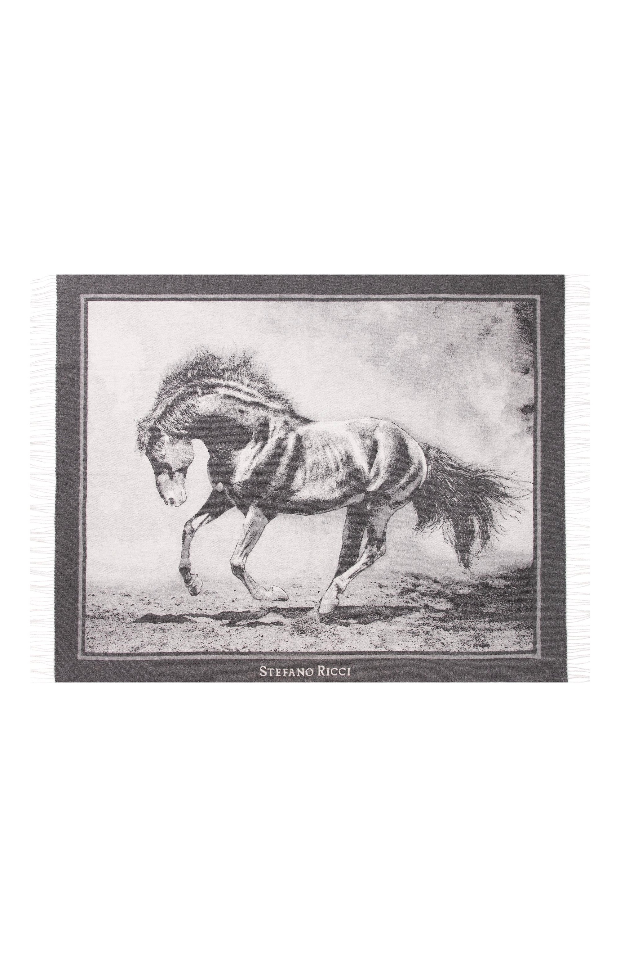 Кашемировый плед jaquard cavallo STEFANO RICCI, арт. MWA3300080/4131, фото 1