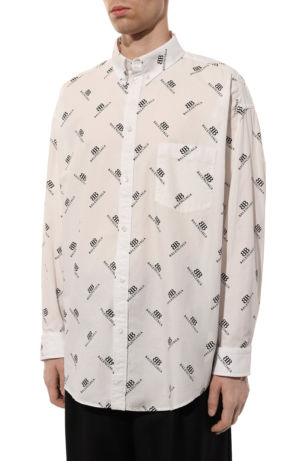 Хлопковая рубашка BALENCIAGA, арт. 662983/TQL14, фото 3