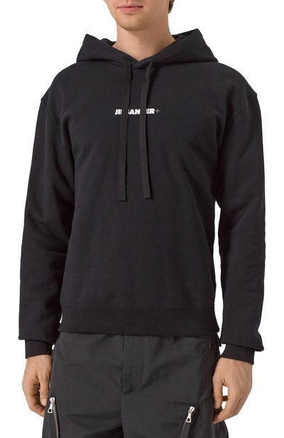 Хлопковое худи JIL SANDER черного цвета по цене 84950 руб., арт. J47GU0129/J20039, фото 3 Хлопковое худи JIL SANDER, арт. J47GU0129/J20039, фото 3