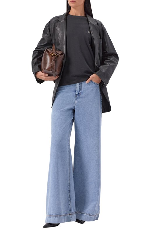 Хлопковая футболка Weekend Max Mara VENAC0 Чёрный  VENAC0 Фото 2