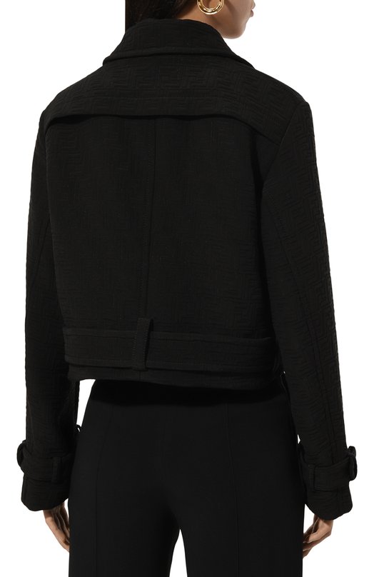 Хлопковая куртка Fendi FJ7456 AXAS Чёрный  FJ7456 AXAS Фото 4