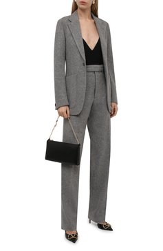 Женский жакет из кашемира и шерсти ZEGNA серого цвета, арт. 287146/1D2CN0 | Фото 2 (Рукава: Длинные; Материал подклада: Купро; Материал внешний: Кашемир, Шерсть; Длина (для топов): Удлиненные; Случай: Повседневный; 1-2-бортные: Однобортные; Женское Кросс-КТ: Жакет-одежда; Материал сплава: Проставлено; Драгоценные камни: Проставлено)