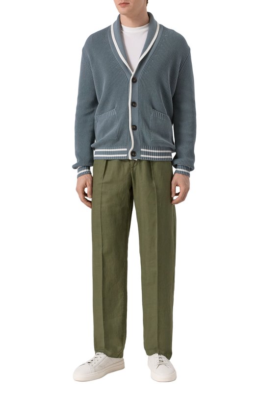 Хлопковый кардиган Kiton UMK064602 Серый  UMK064602 Фото 2