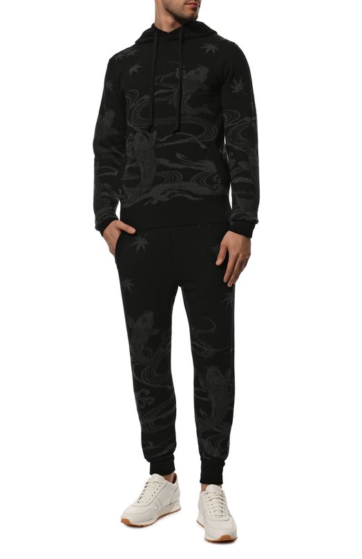 Джоггеры из шерсти и кашемира Bardqua Чёрный, фото 2