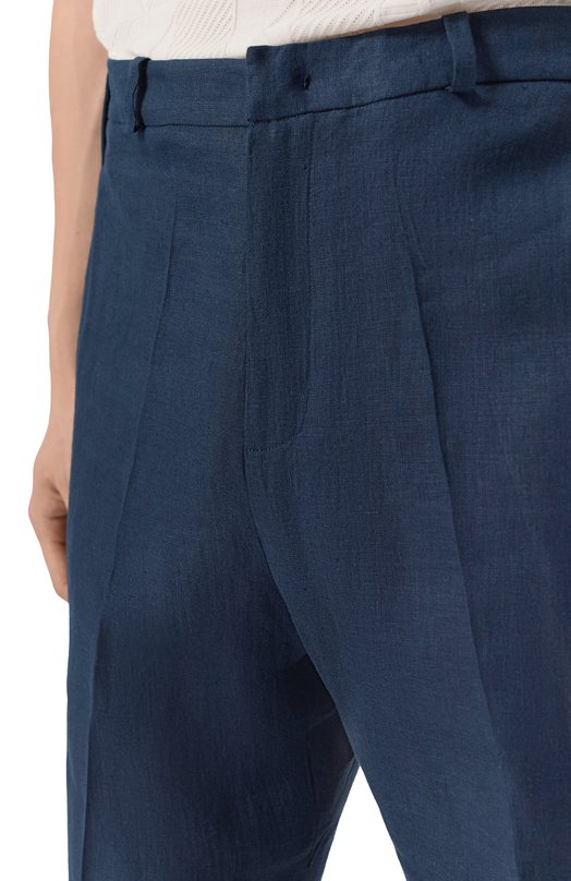 Льняные шорты Kiton UPKN098K0708H Синий  UPKN098K0708H Фото 5