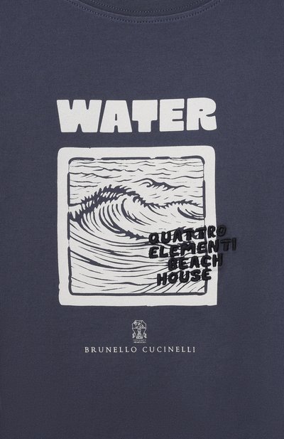 Хлопковая футболка BRUNELLO CUCINELLI, арт. B0B13T193B, фото 3