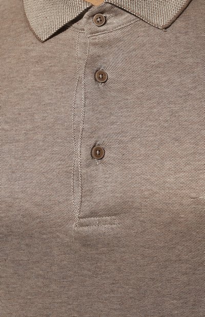 Поло из хлопка и шелка CAPOBIANCO, арт. 12M613.S000., фото 5