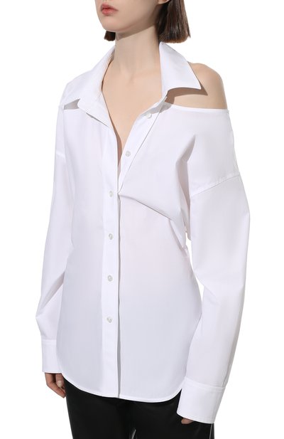 Хлопковая рубашка ALEXANDERWANG.T белого цвета по цене 41800 руб., арт. 4WC1221292, фото 3 Хлопковая рубашка ALEXANDERWANG.T, арт. 4WC1221292, фото 3