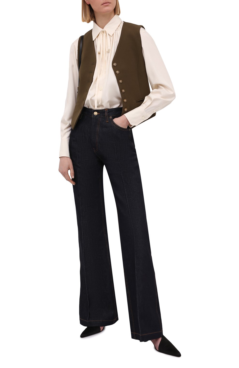 Джинсы VICTORIA BECKHAM синего цвета по цене 37450 руб., арт. 1221DJE002765A, фото 2 Джинсы VICTORIA BECKHAM, арт. 1221DJE002765A, фото 2