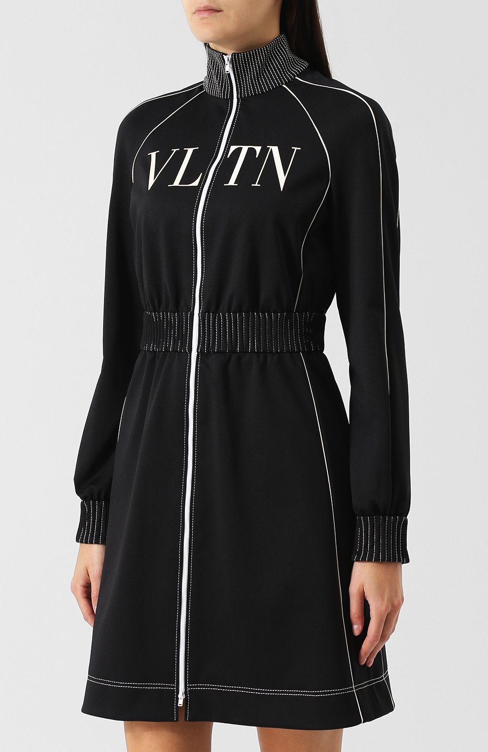 Приталенное платье на молнии с логотипом бренда VALENTINO, арт. QB3VAGV63Q3, фото 3