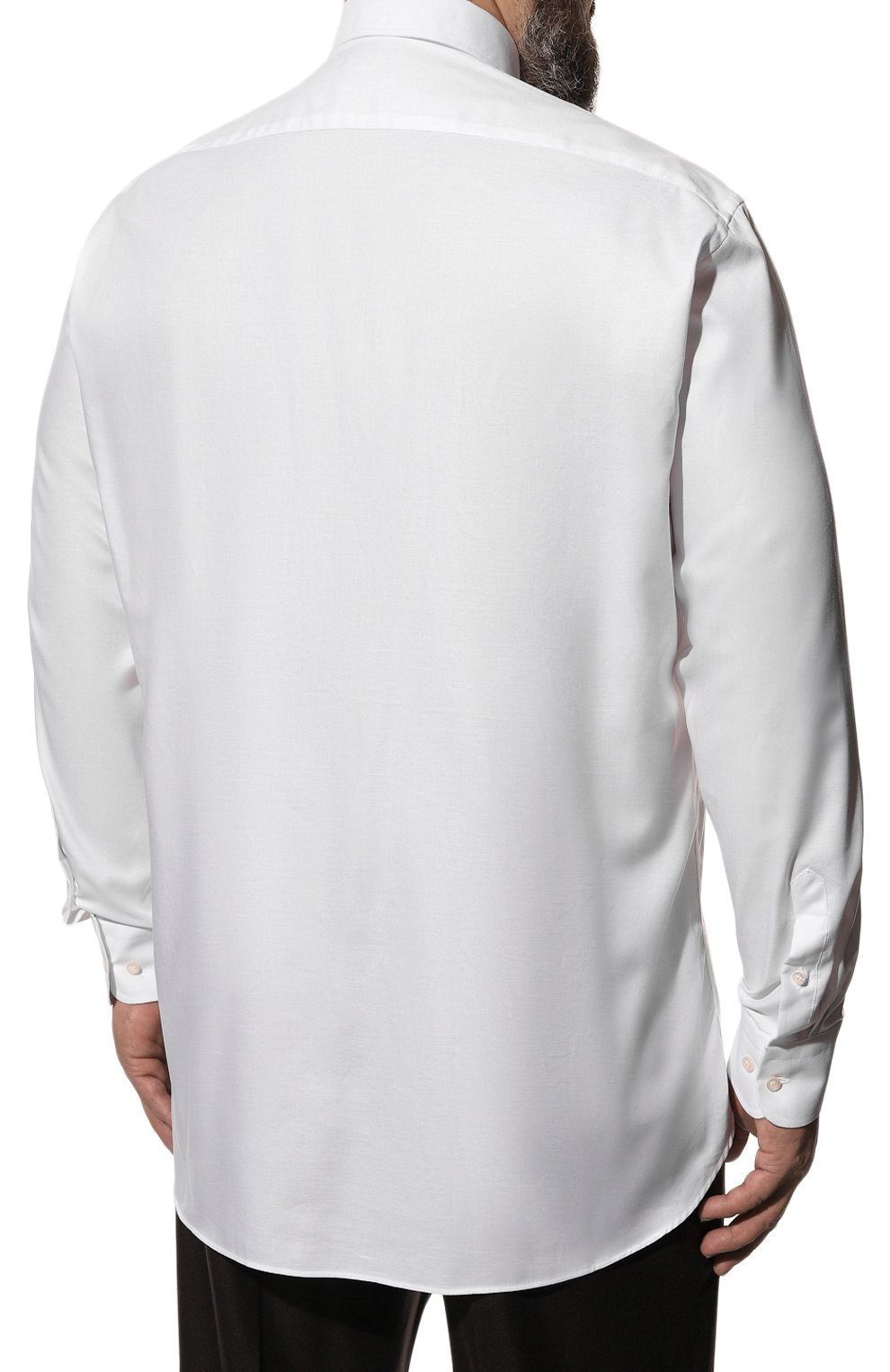 Хлопковая рубашка PAUL&SHARK белого цвета по цене 21500 руб., арт. C0P3000, фото 4 Хлопковая рубашка PAUL&SHARK, арт. C0P3000, фото 4