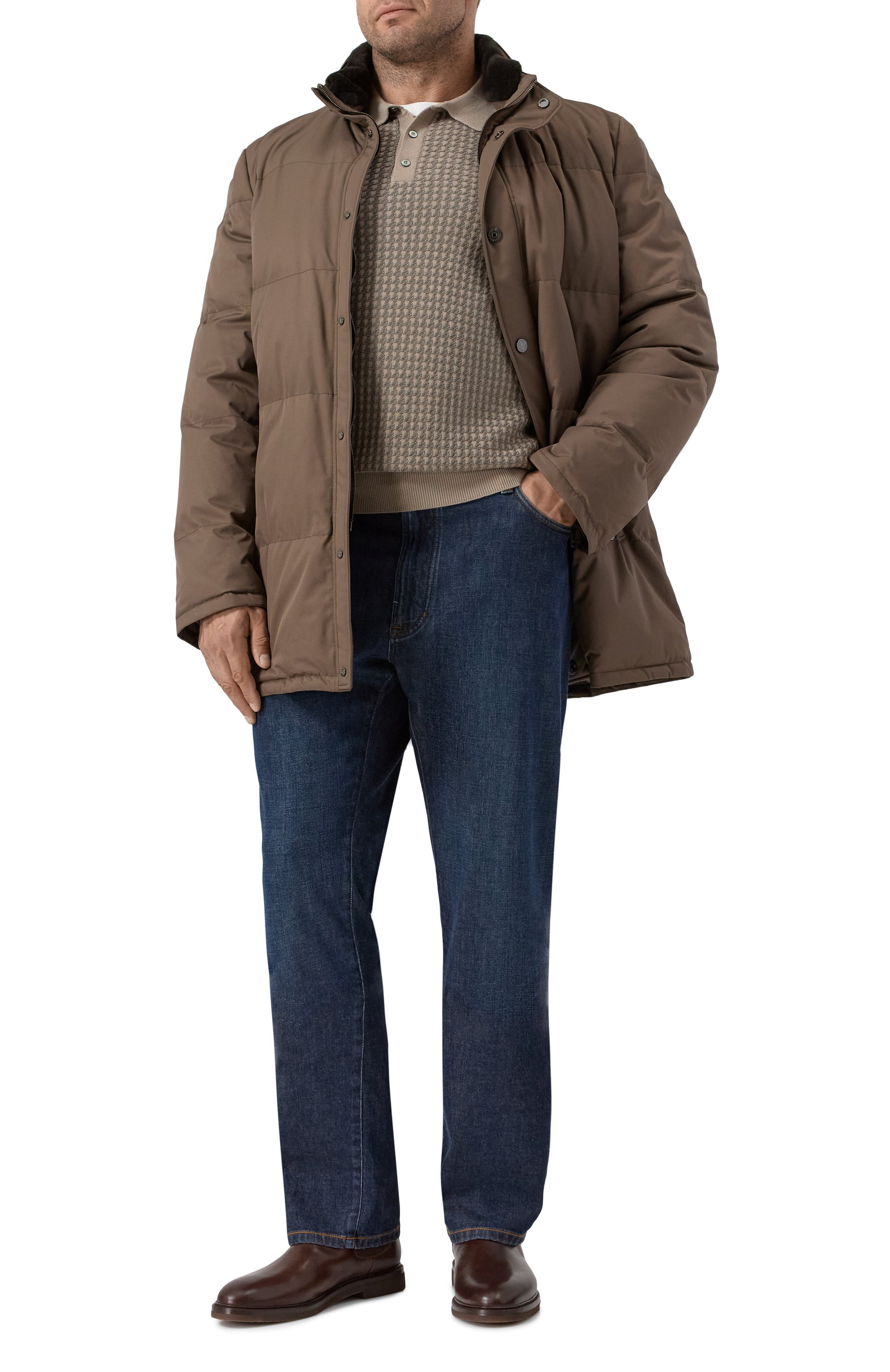 Джинсы CORTIGIANI темно-синего цвета по цене 89950 руб., арт. 3AP501, фото 2 Джинсы CORTIGIANI, арт. 3AP501, фото 2