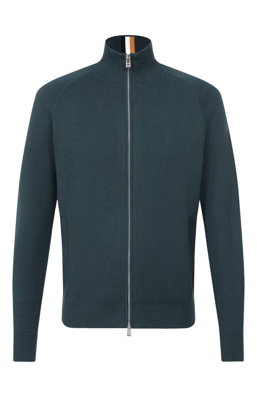 Кардиган из хлопка и шерсти BOSS 50543150 Зелёный 50543150