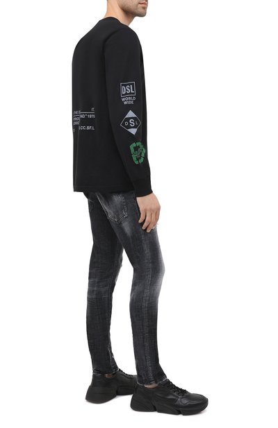 Хлопковый лонгслив DIESEL, арт. A00807/0GRAM, фото 2
