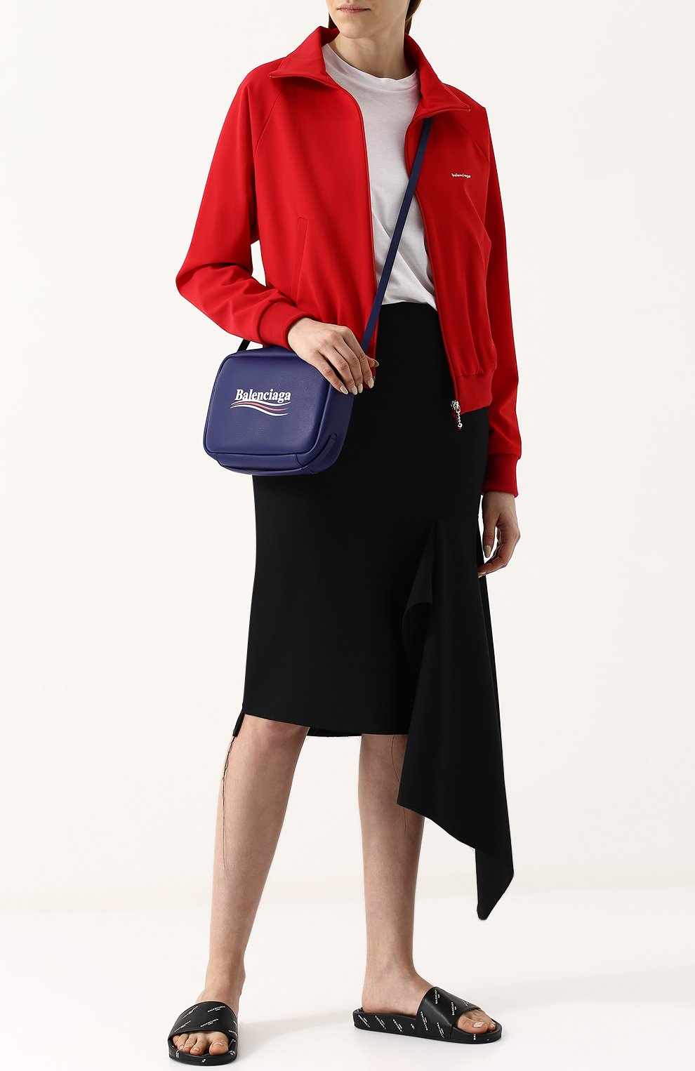 Кожаные шлепанцы pool с логотипом бренда BALENCIAGA, арт. 500576/WAL00, фото 2