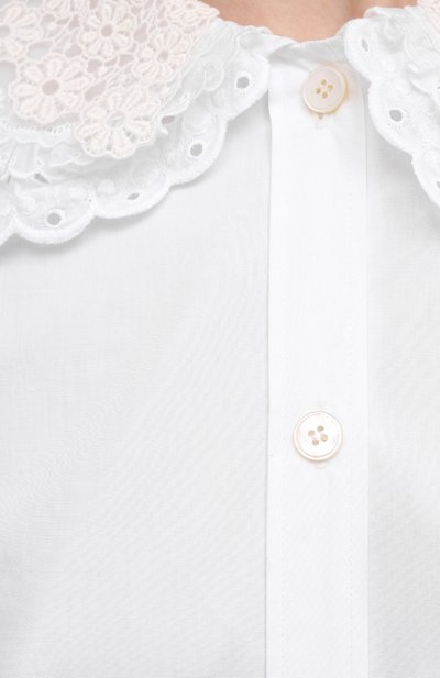 Хлопковая блузка MIU MIU, арт. MK1479-1AYZ-F0009, фото 5