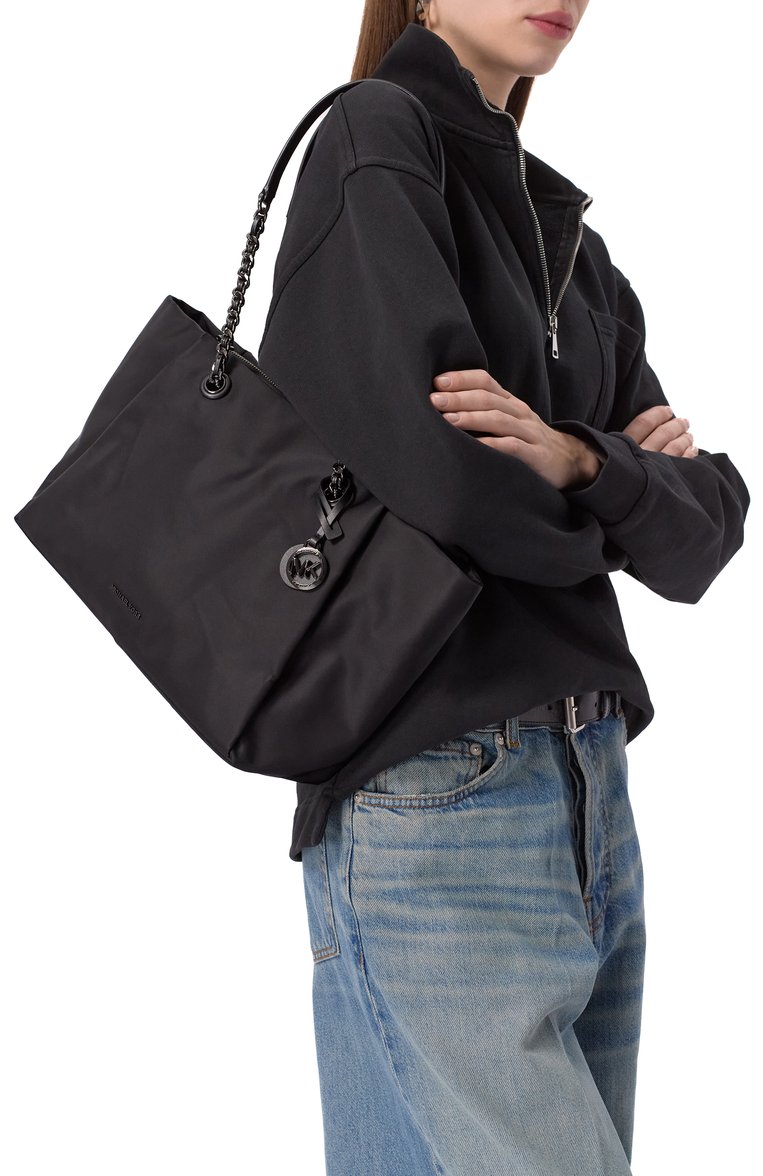 Женская сумка-тоут georgia MICHAEL MICHAEL KORS черного цвета, арт. 30R5SI0T1C | Фото 2 (Размер: large; Драгоценные камни: Проставлено; Материал сплава: Проставлено; Материал: Текстиль)