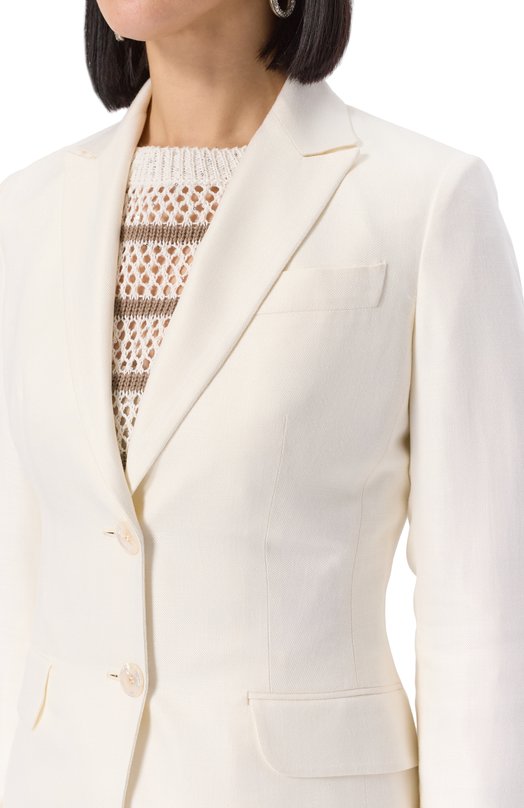 Жакет из вискозы Kiton D50514K0919B01 Белый  D50514K0919B01 Фото 5