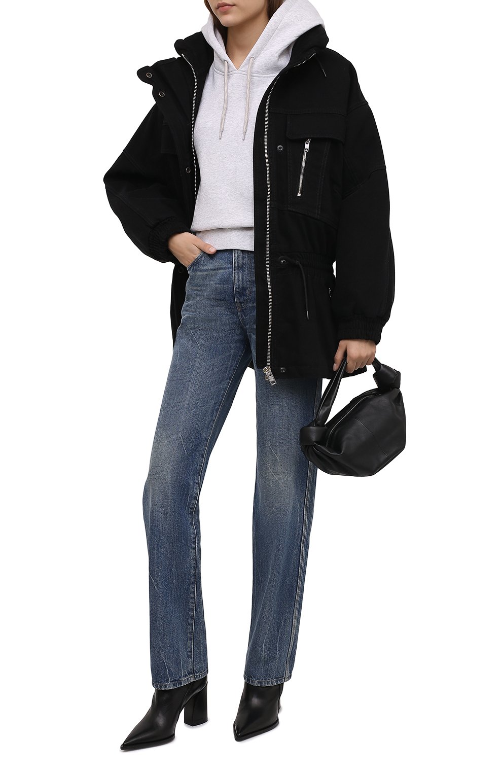 Хлопковое худи ALEXANDERWANG.T светло-серого цвета по цене 27600 руб., арт. 4CC3212053, фото 2 Хлопковое худи ALEXANDERWANG.T, арт. 4CC3212053, фото 2