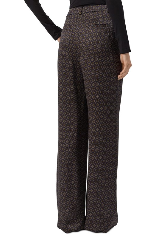 Атласные брюки Saint Laurent 820232/Y6K84 Синий  820232/Y6K84 Фото 4