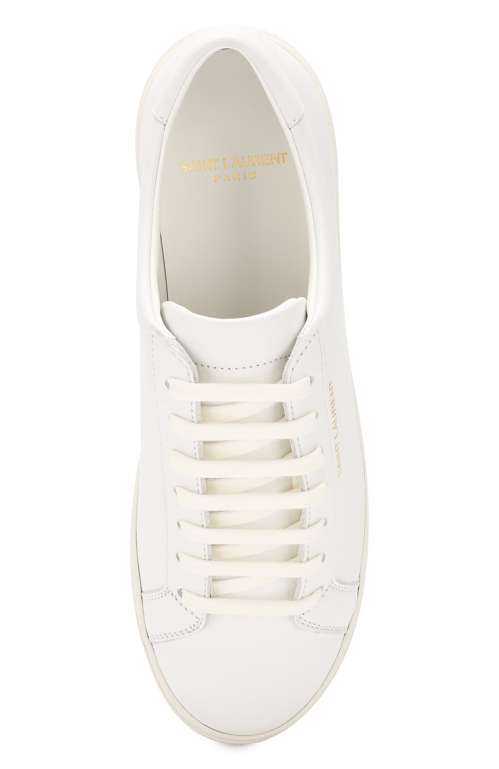 Кожаные кеды andy SAINT LAURENT белого цвета по цене 57950 руб., арт. 588250/0M500, фото 5 Кожаные кеды andy SAINT LAURENT, арт. 588250/0M500, фото 5