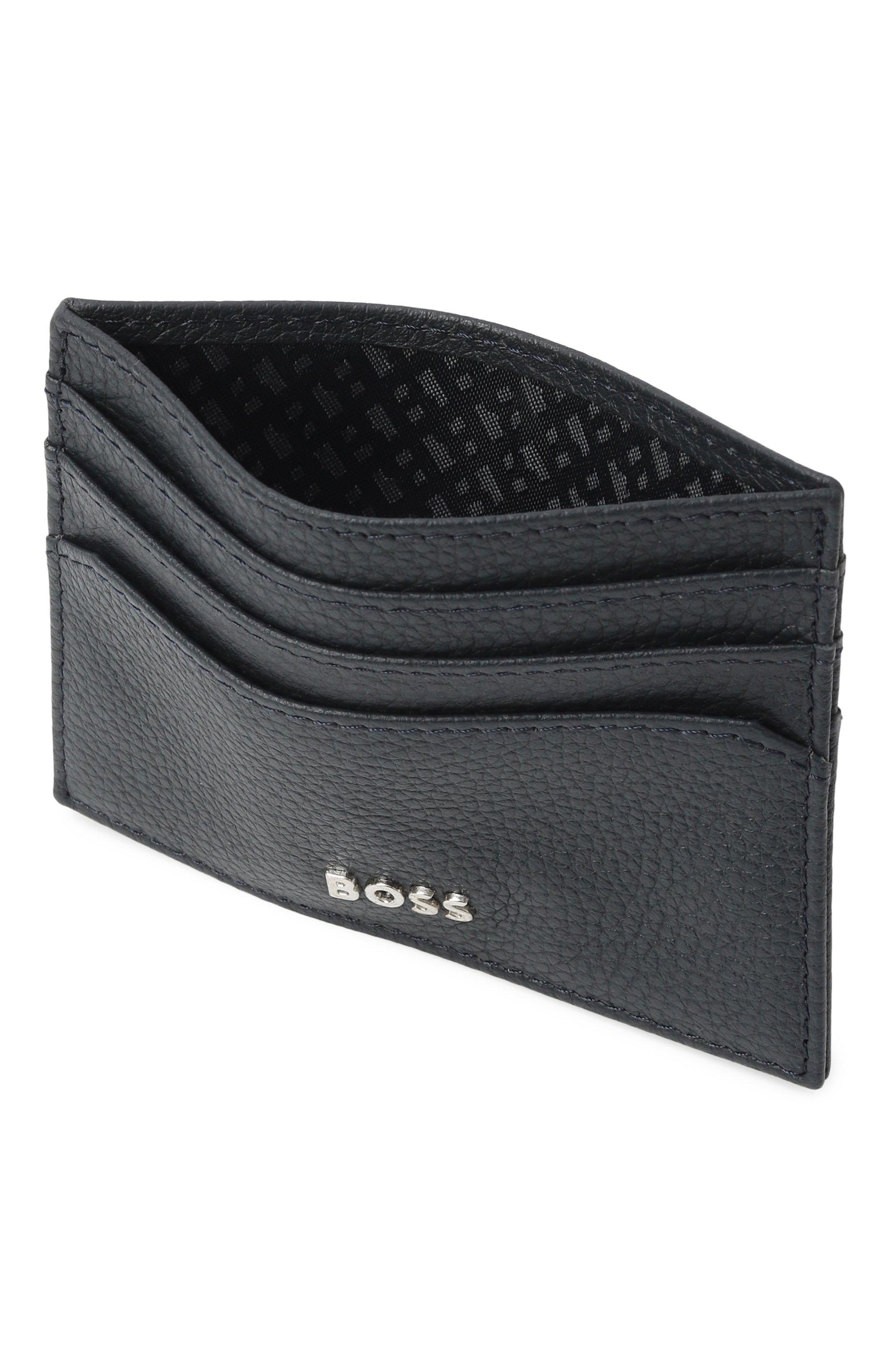 Комплект из футляра для кредитных карт и брелока BOSS темно-синего цвета по цене 16250 руб., арт. HBPA00027M, фото 4 Комплект из футляра для кредитных карт и брелока BOSS, арт. HBPA00027M, фото 4