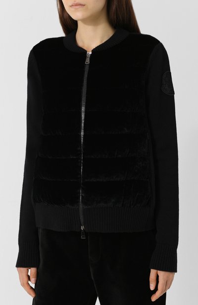 Бомбер из смеси шерсти и кашемира MONCLER черного цвета по цене 69000 руб., арт. D2-093-94908-00-948AE, фото 3 Бомбер из смеси шерсти и кашемира MONCLER, арт. D2-093-94908-00-948AE, фото 3