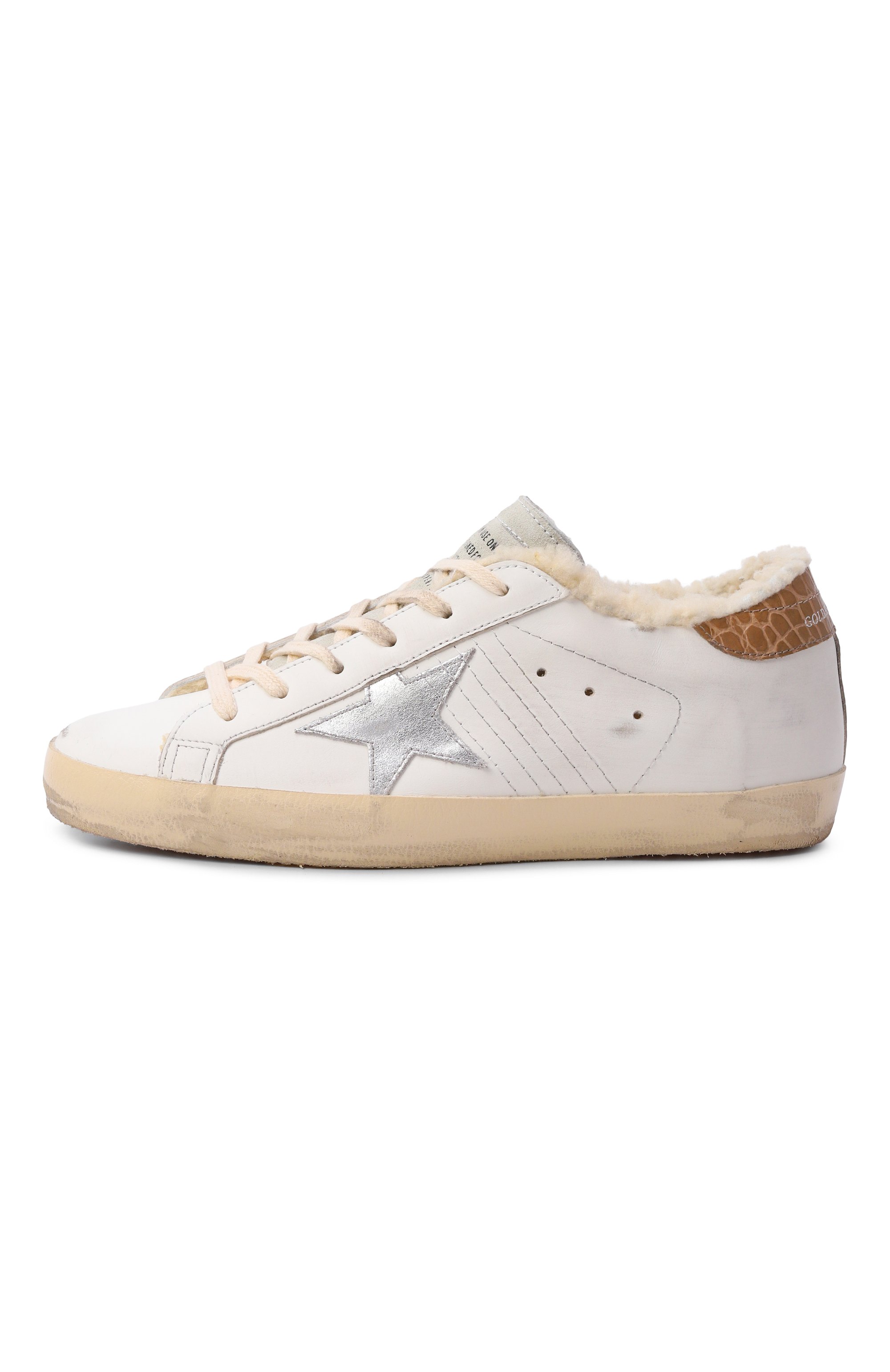 Кожаные кеды super-star GOLDEN GOOSE DELUXE BRAND, арт. GWF00101.F005174, фото 4