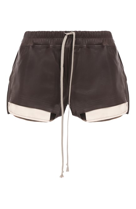 Женские кожаные шорты RICK OWENS, арт. RP02E4316/LBY