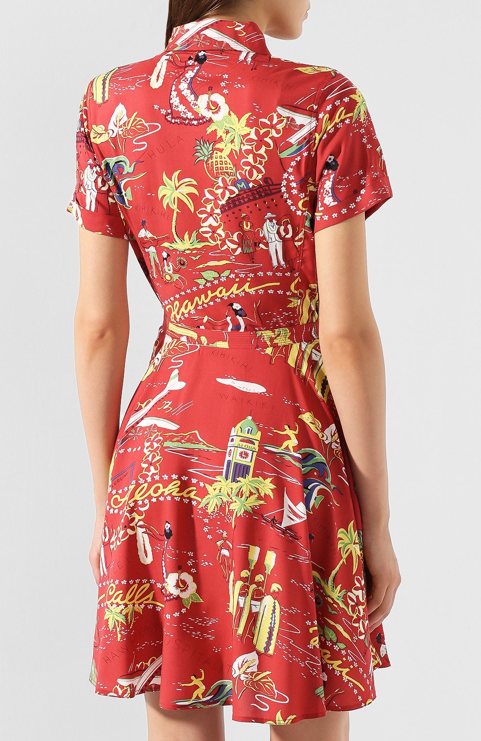 Платье с поясом POLO RALPH LAUREN красного цвета по цене 23950 руб., арт. 211753214, фото 4 Платье с поясом POLO RALPH LAUREN, арт. 211753214, фото 4
