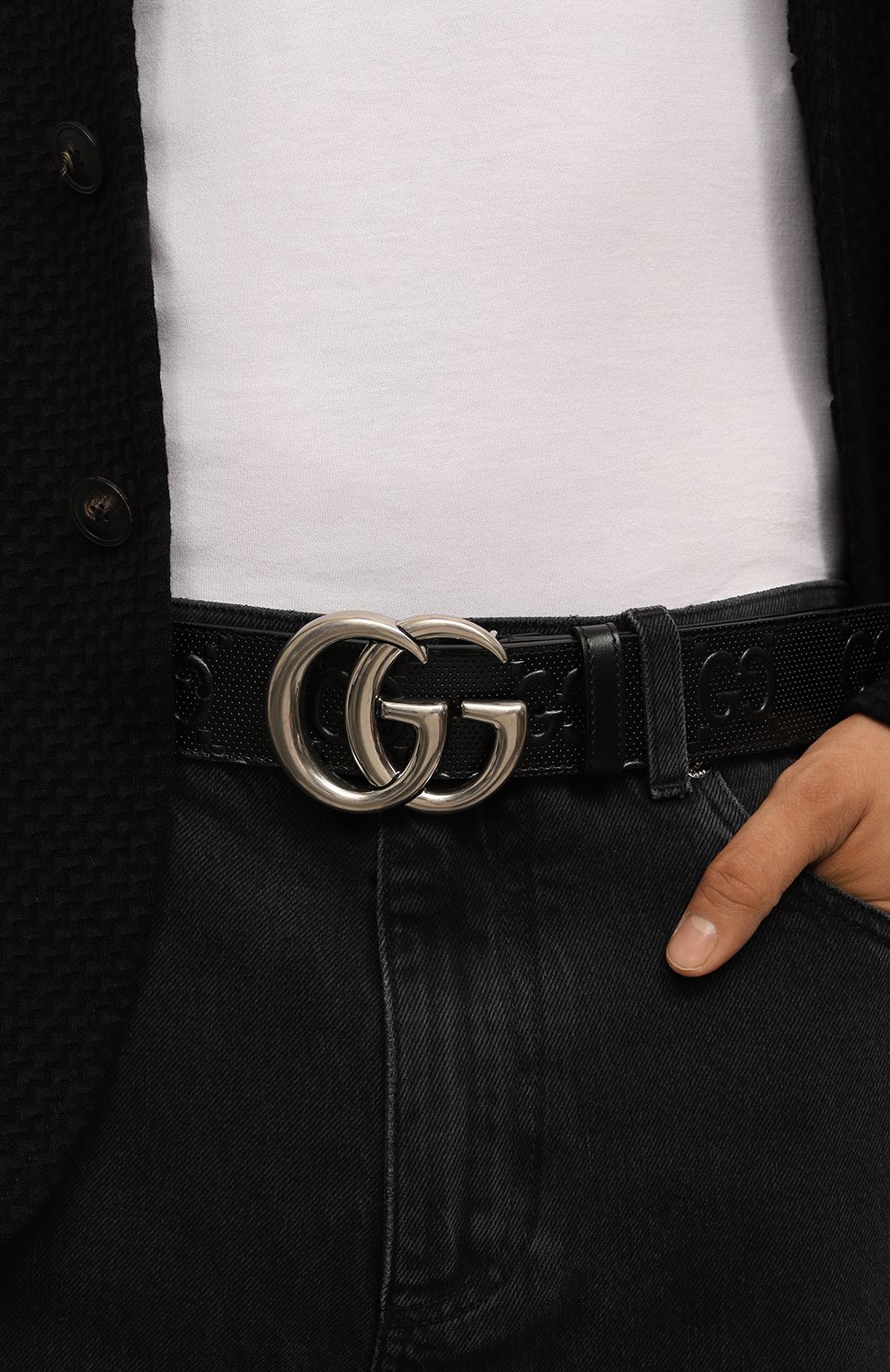 Кожаный ремень GUCCI, арт. 406831/1W3AF, фото 2