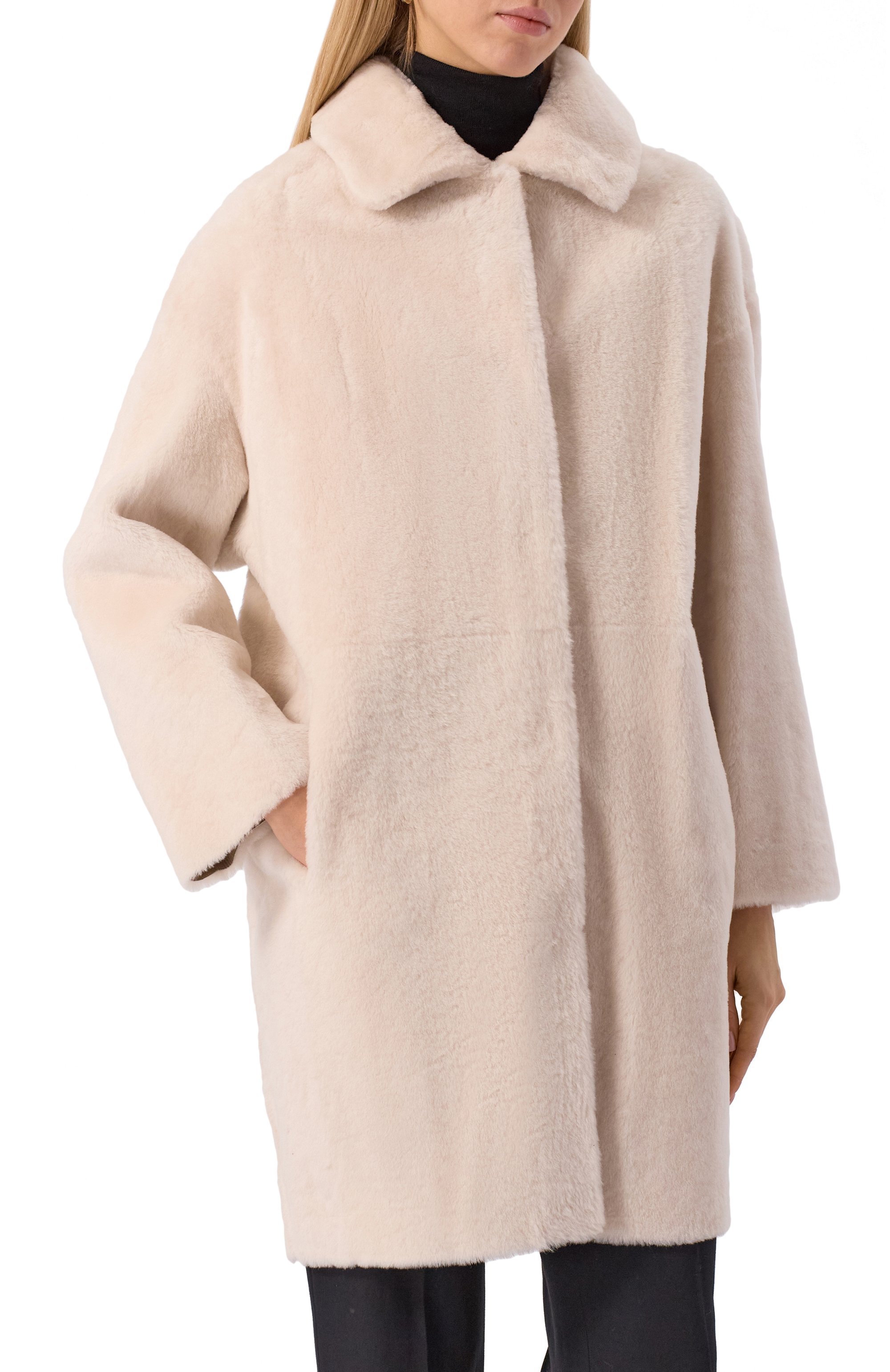 Двусторонняя дубленка из овчины MANZONI24, арт. 25M770R-S21, фото 3