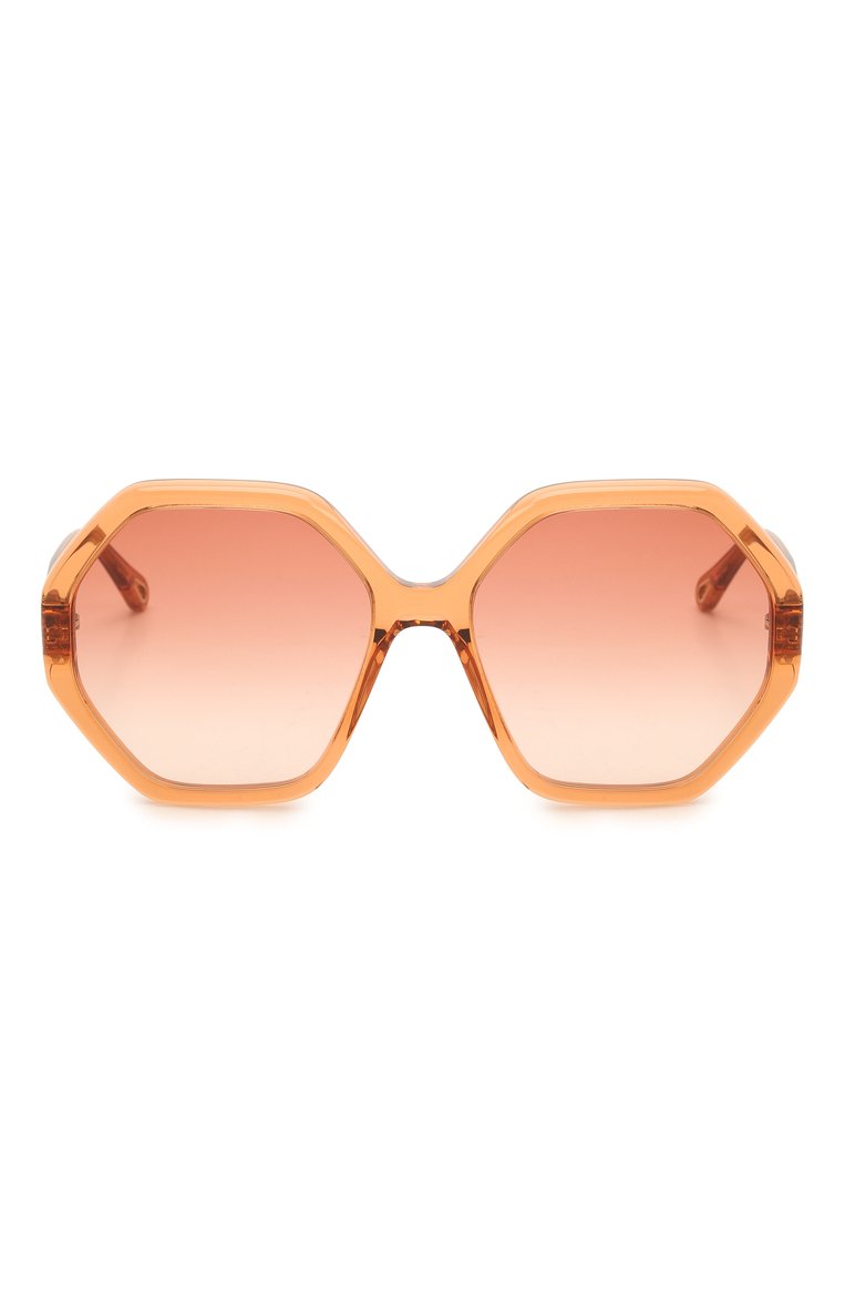 Женские солнцезащитные очки CHLOÉ оранжевого цвета, арт. CH0008S | Фото 3 (Региональные ограничения белый список (Axapta Mercury): Не проставлено; Нос: Не проставлено; Материал: Пластик; Тип очков: С/з; Очки форма: Бабочка)
