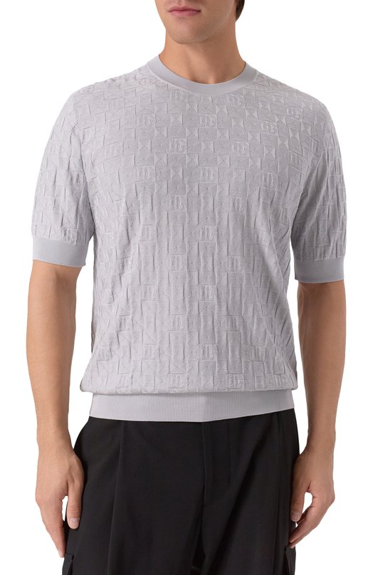 Шелковый джемпер Dolce & Gabbana GXX03T/JBSLX Серый  GXX03T/JBSLX Фото 3