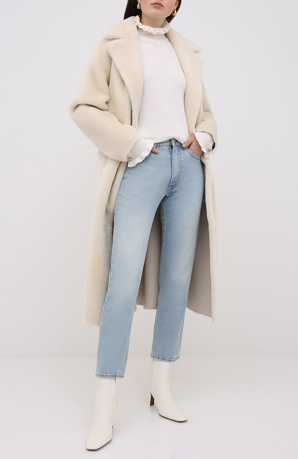 Дубленка с поясом BLANCHA, арт. 20037/300/20/IV0RY, фото 2