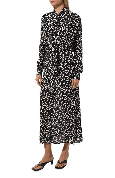 Платье из вискозы MSGM черно-белого цвета по цене 56650 руб., арт. 3741MDA37/247663, фото 3 Платье из вискозы MSGM, арт. 3741MDA37/247663, фото 3